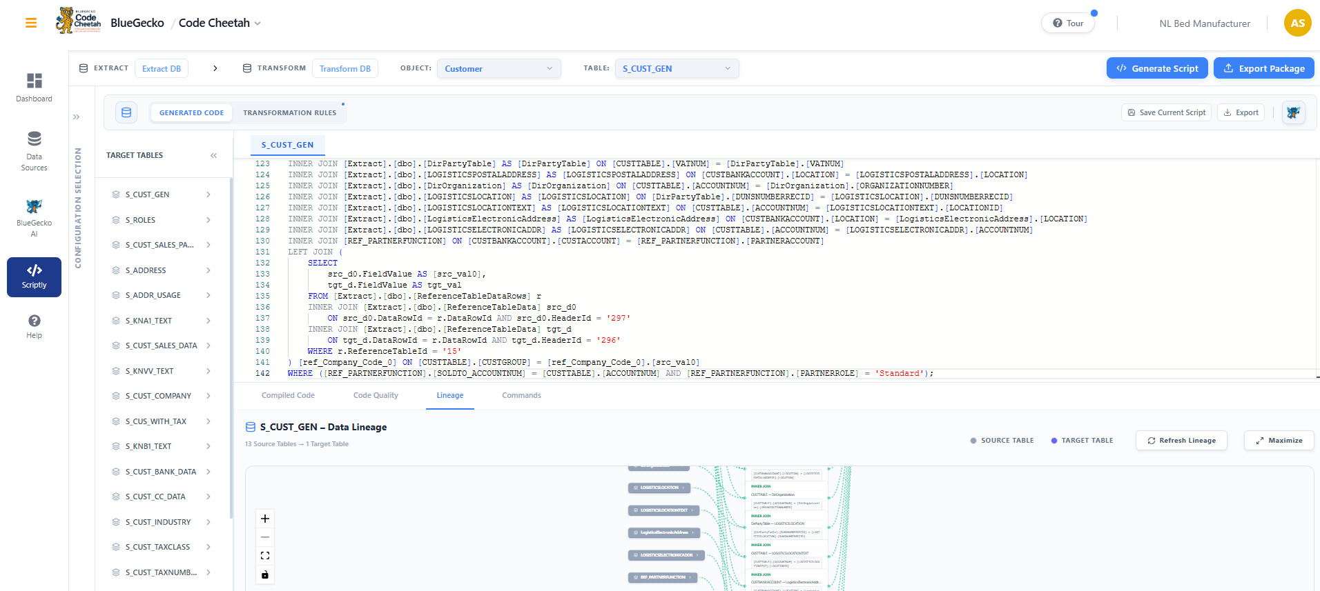 Scriptly: Token-Free Generation and Multi-Reference Table Handling